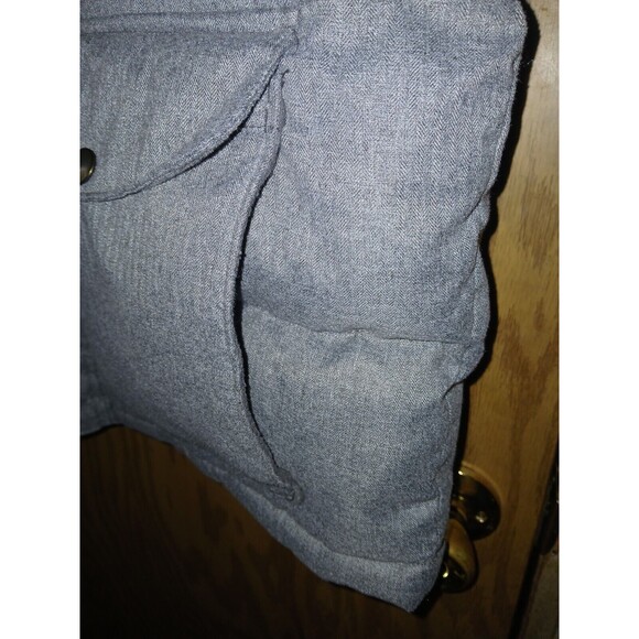 Old Navy Heritage Vest Grey Heather Quilted Puffer Full Zip Buttoned Men’s Large - Picture 14 of 16